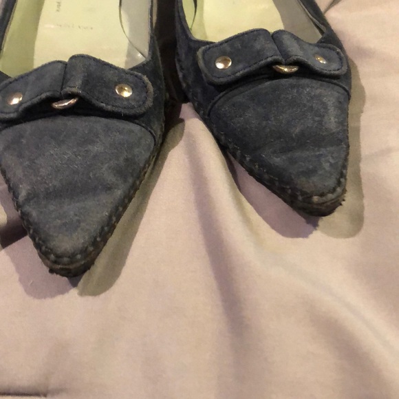 Sigerson Morrison blue suede shoes - Picture 5 of 7